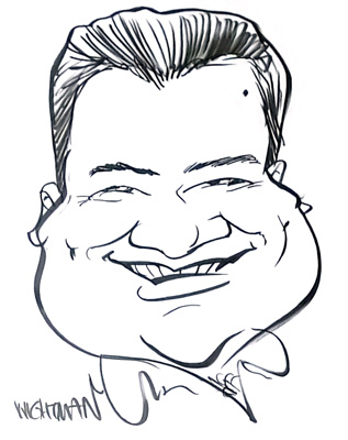 caricature of Daniel Saw